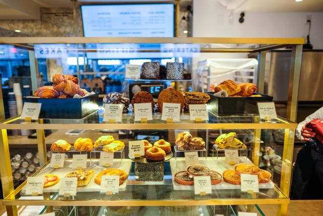 Mah Ze Dahr pastry case inside the new Hugh Food Hall in Midtown